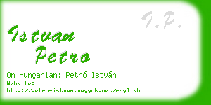 istvan petro business card
