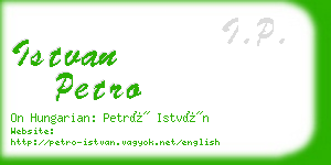 istvan petro business card